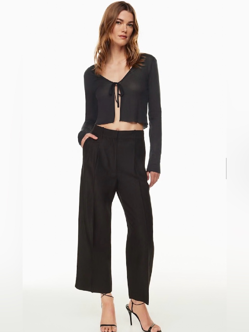 The Effortless Pant - linen cropped ~Wilfred size 8